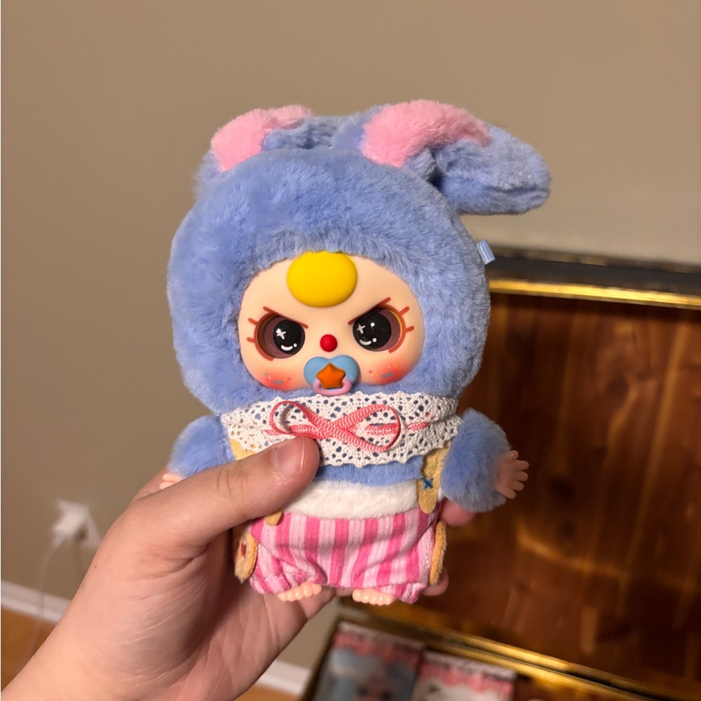 Adorable Blue and Pink Bunny Plush Toy